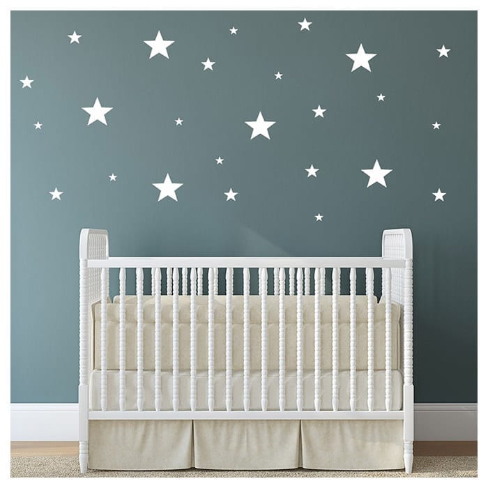 [en]Décor White Stars Wall Stickers A lovely wall stickers to decorate